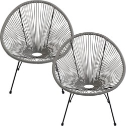 Fauteuil Acapulco Set van 2 Grijs