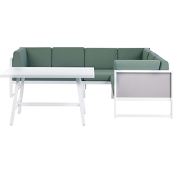 Beliani CASTELLA/FRATTE - Loungeset-Groen-Aluminium