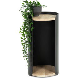 torna CYLINDER S Bijzettafel - Zwart / Eiken