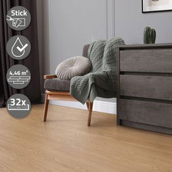 Set van 2 luxe PVC klevende vinylvloeren voor 2,23 m² eiken Sundance 2 mm dik ML design