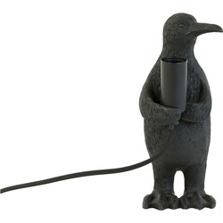Tafellamp Penguin - Zwart - 12x12x24cm