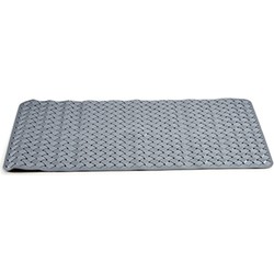 Anti-slip badkamer douche/bad mat - grijs - PVC - 78 x 38 cm - Badmatjes