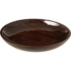 J-line - Kom Laag Mango Hout Bruin Large - 50x50x8cm