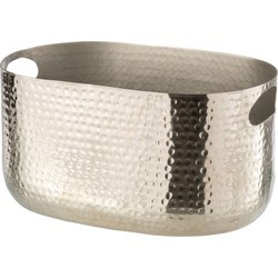 J-line - Emmer Champagne Motief Aluminium Zilver - 40x25x21cm