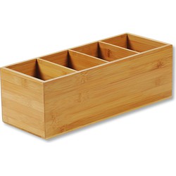 Bestekbak FSC® Bamboe hout - Staande Bestekhouder - Bestekbakje houder - Bestek bak organizer- Bestekcassette - 35 x 14 x 12 Cm