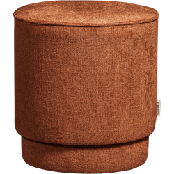 vtwonen Pearl Poef - Stof - Rust Melange - 45xØ40