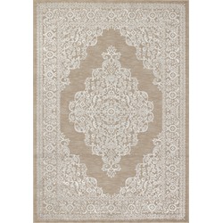 Vintage Oosters Tapijt ELIN - Beige/Wit - 120x170 cm