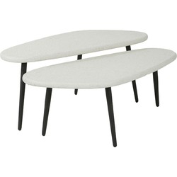 AnLi Style Salontafel set/2 stone hoekvormig