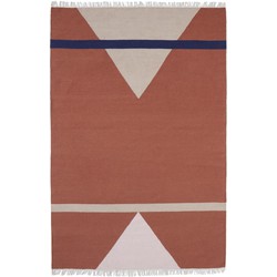 Nordal Sharp karpet terracotta/roze/beige 160x240 cm