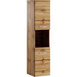 Badplaats Badkamerkast Montreal 30 x 30 x 131 cm - Eiken - Hangende Kolomkast met 2 Deuren