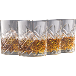 OTIX Whiskey Glazen - Set van 4 - Kristal - Stijlvol - 230 ml - Dik glas - Stevig - Sierlijk - Transparant