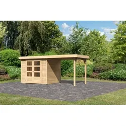 Karibu tuinhuis Askola 3 met overkapping, 491 x 238 cm
