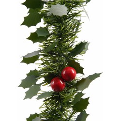 2x Kerst hulst folie slingers 270 cm - Guirlandes