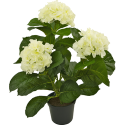 Hoyz Greenery - Kunstplant Hortensia Wit 35 cm