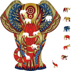 eureka rainbow wooden puzzel olifant