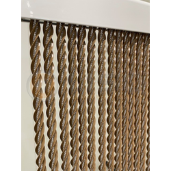 Vliegengordijn Helena Manacor® Kunststof Draadgordijn Transparant met Mokka | Kant en Klaar 100x230 cm