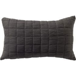 Dutch Decor REZA - Kussenhoes 30x50 cm - Charcoal Gray - antraciet - Dutch Decor