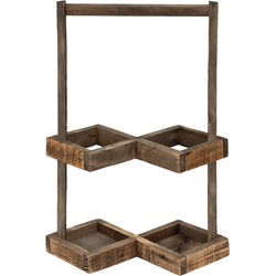 Clayre & Eef Wijnrek  27x14x42 cm Bruin Hout Flessenrek