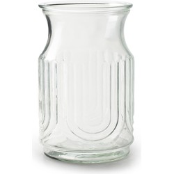 Bloemenvaas - helder/transparant glas - H20 x D12.5 cm - Vazen