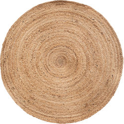 MISOU Vloerkleed Rond - Binnen Tapijt - Jute - Veranda - Kleed - Wandkleed - 80x80cm - Beige - Wanddecoratie