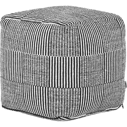 PANDRAN  - Poef - Zwart - 40 cm - Katoen