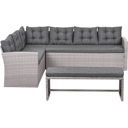 Beliani VITERBO - Loungeset-Grijs-PE rotan