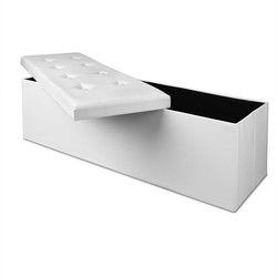 Monzana Zitbank - 114 cm - met - opslagruimte - in - Wit