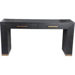 PTMD Bijzettafel Tiess - 165x45x81 cm - Hout - Zwart