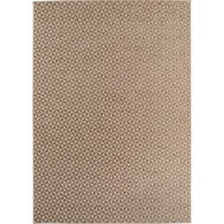 Buitenkleed IBIZA – Effen Vloerkleed – 3D Look – Voor Tuin, Terras & Binnen - Beige- 280x370 CM