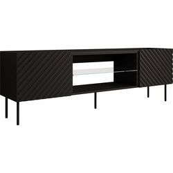 Meubella - TV-Meubel Laguna - Zwart - 180 cm