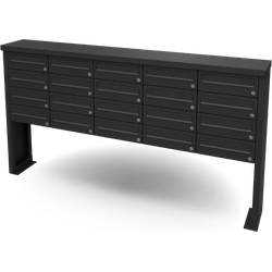 Multibox brievenbus 5 breed 4 hoog zwart