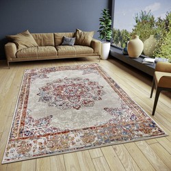 Vintage vloerkleed - Maderno Crème / Multi - 80 X 120 CM