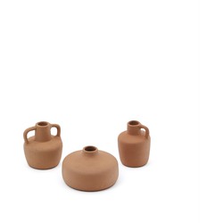 Kave Home - Set Sofra van 3 terracotta vazen 6 cm / 7 cm / 10 cm