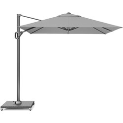 Voyager T1 250x250 cm lichtgrijs zweefparasol zonwering - Platinum