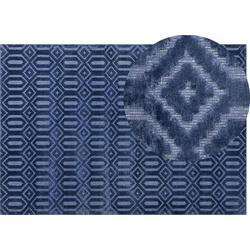 Beliani ADATEPE - Laagpolig-Blauw-Viscose