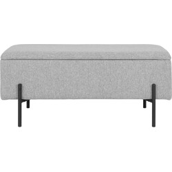 Watford Bench - Bench in light grey with storage