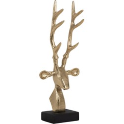 Ornament Reindeer Head - Goud - 14.5x6.5x34cm