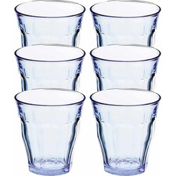 Duralex Drinkglazen/waterglazen Picardi - 6x stuks - blauw - 310 ml - Drinkglazen