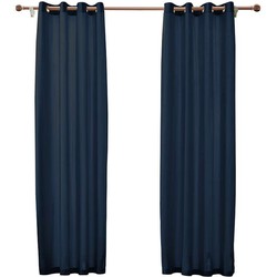 Larson - Velvet Gordijnen - 2.8m x 2.5m - Ringen - Blauw