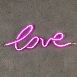 Luca Lighting Neonverlichting Love - L45 x B18 cm - Roze