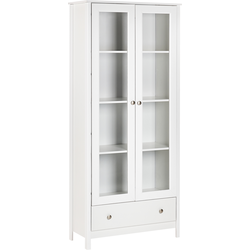NORNALUP - Vitrinekast - Wit - Glas