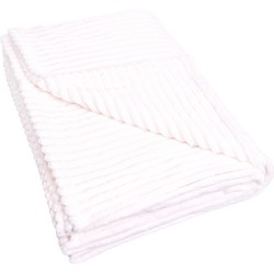 QUVIO Plaid - Polyester -  200x230 cm - Beige