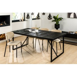 Hoyz Collection -  Eetkamertafel B340 Zwart - 200x100x76