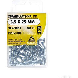 Spaanpl.schr. 3.5x25mm 40st
