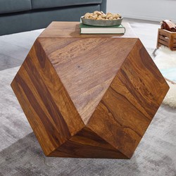 Pippa Design massief houten salontafel in de vorm van een diamant - bruin