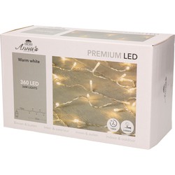 Kerstverlichting warm wit 360 leds met dimmer en timer functie 3600 cm - Kerstverlichting kerstboom