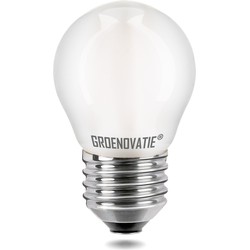 Groenovatie E27 LED Filament Kogellamp 4W Extra Warm Wit Dimbaar Mat