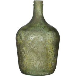 Mica Decorations Diego Fles Vaas - H30 x Ø18 cm - Glas - Groen