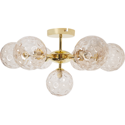 Beliani ANADYR - Plafondlamp-Beige-Glas, IJzer
