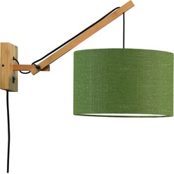 Wandlamp Andes - Bamboe/Groen - 50x32x45cm